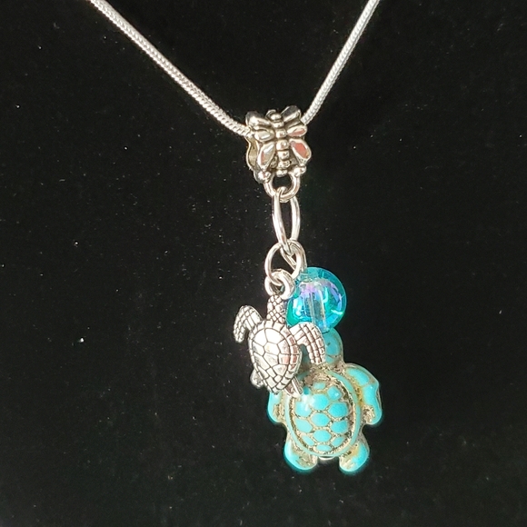 Turquoise Seaturtle .925 Sterling Silver N… - Picture 5 of 5
